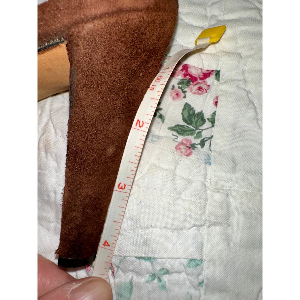 VINTAGE YSL YVES SAINT LAURENT SUEDE SANDALS - Picture 4 of 5